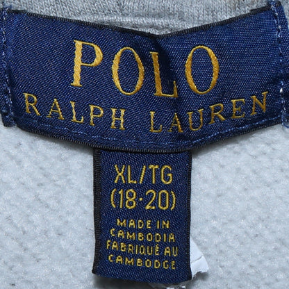 Ralph Lauren Boys Grey Full Zip Hoodie Sweatshirt XL 18-20 Years