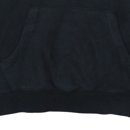 Champion Men's Black Pullover Hoodie Medium Logo Cotton Sweatshirt