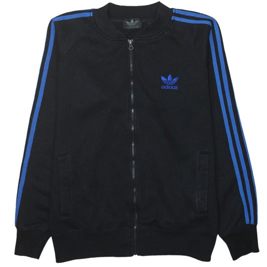 Adidas Mens Black Track Jacket Small Regular Fit Full Zip Sportswear