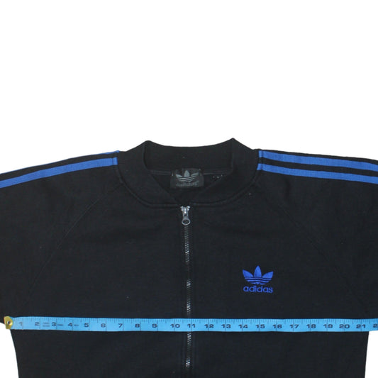 Adidas Mens Black Track Jacket Small Regular Fit Full Zip Sportswear
