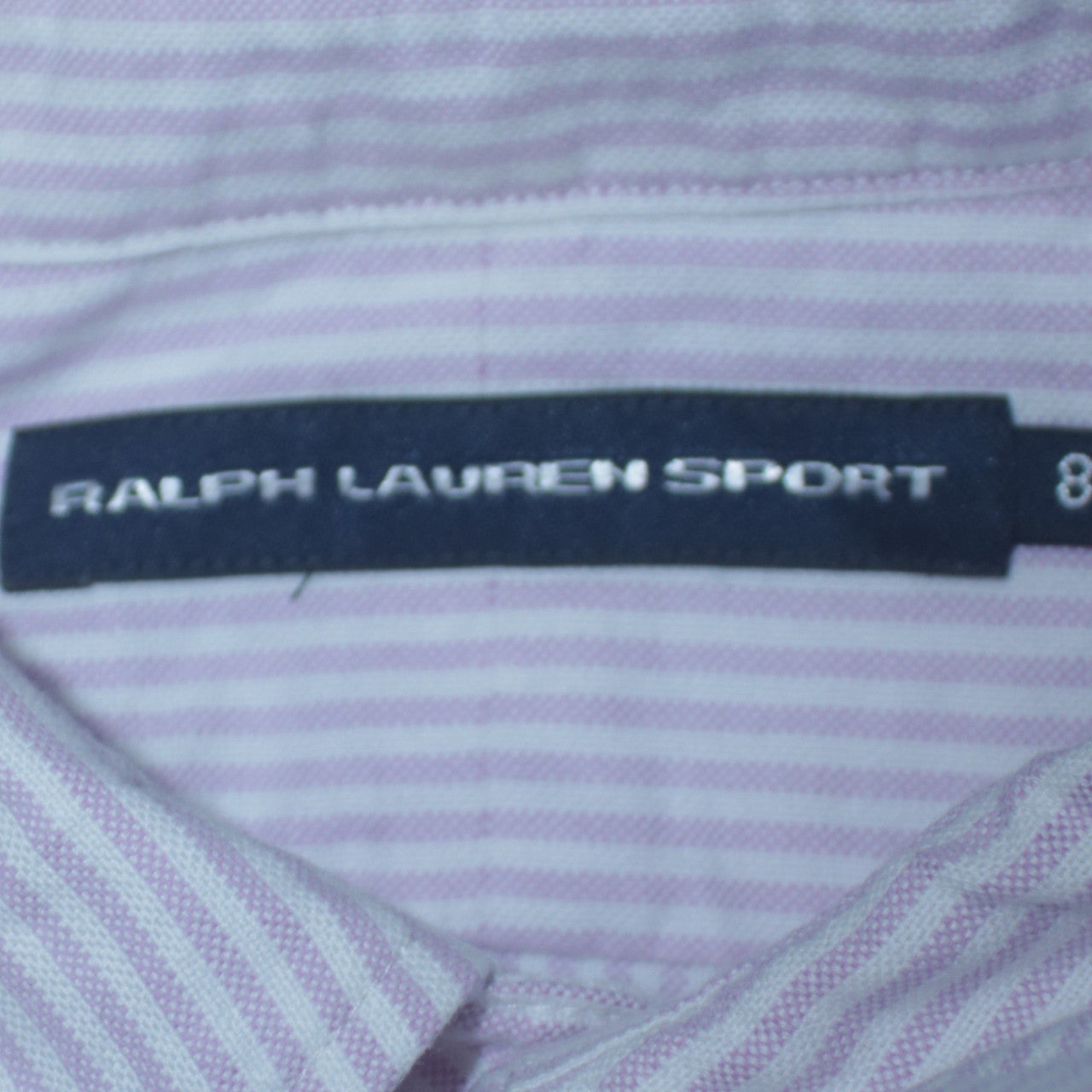 Ralph Lauren Sport Women's White Striped Cotton Button-Up Shirt Size 8
