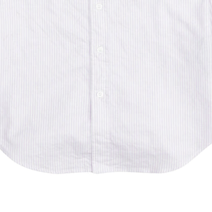 Ralph Lauren Sport Women's White Striped Cotton Button-Up Shirt Size 8