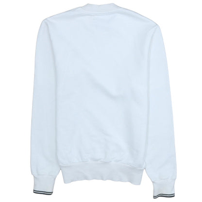 Fred Perry Men's White XS Crew Neck Logo Sweatshirt