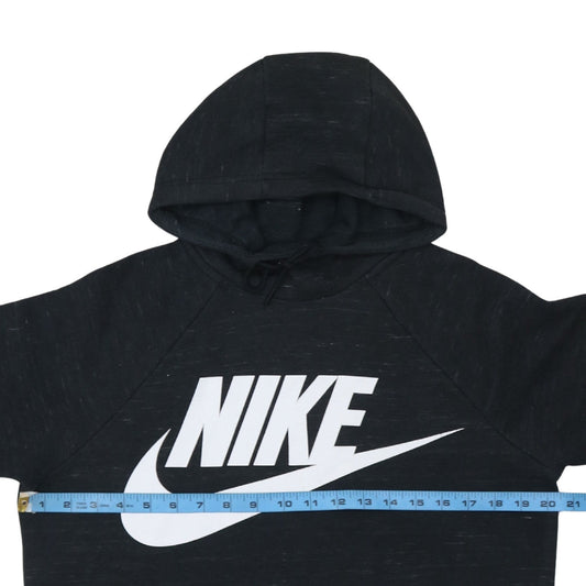 Nike Women’s Black Small Pullover Hoodie with Logo Print