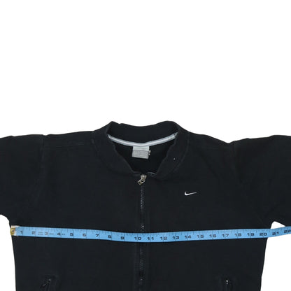 Nike Womens Black Size 12 Track Jacket Full Zip Lightweight Cotton Blend