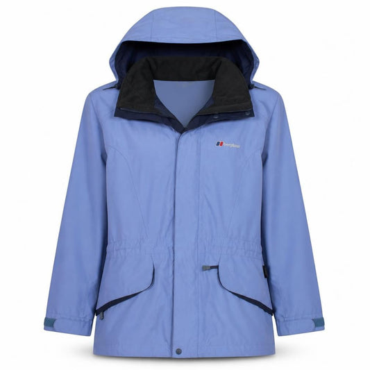 Berghaus Women's Blue Waterproof Hooded Rain Coat Jacket Size 10