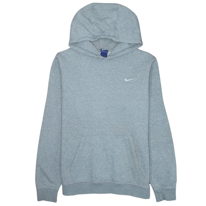 Nike Women Grey Pullover Hoodie Large Cotton Blend Casual