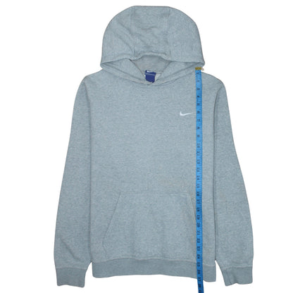 Nike Women Grey Pullover Hoodie Large Cotton Blend Casual