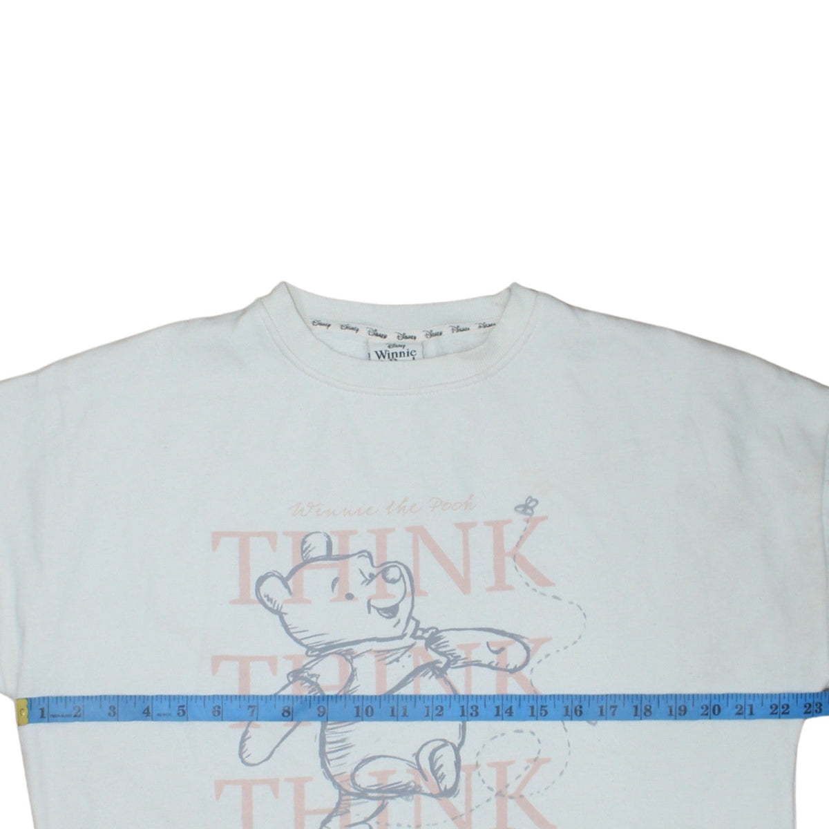 Back view of Disney Winnie the Pooh Women's White XS Long Sleeve T-Shirt Dress