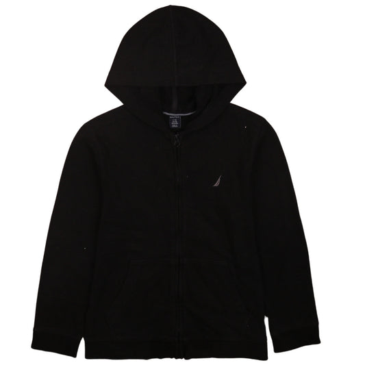 Nautica Boys Black Full Zip Hoodie Size 14-16 Regular Cotton Blend