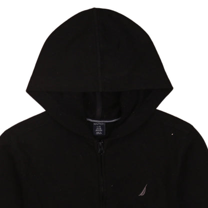 Nautica Boys Black Full Zip Hoodie Size 14-16 Regular Cotton Blend