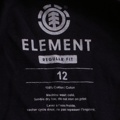 Element Womens Black Regular Fit Cotton Graphic T-Shirt Size 12