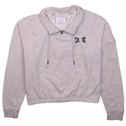 Champion Womens Grey Small 1/4 Zip Pullover Sweatshirt