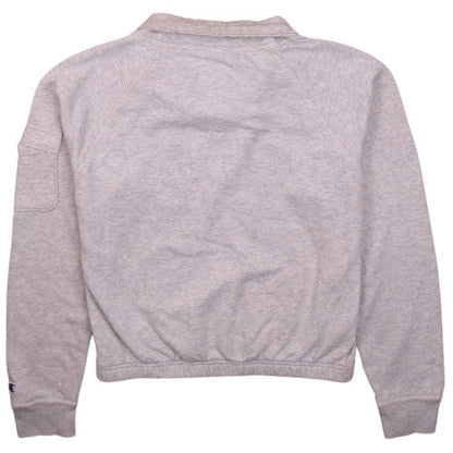Champion Womens Grey Small 1/4 Zip Pullover Sweatshirt