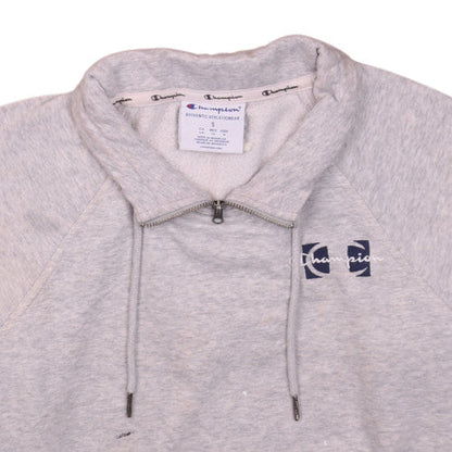 Champion Womens Grey Small 1/4 Zip Pullover Sweatshirt