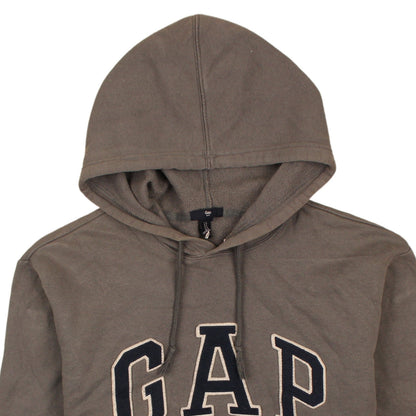 GAP Men’s Brown Pullover Logo Hoodie Size L Regular Fit