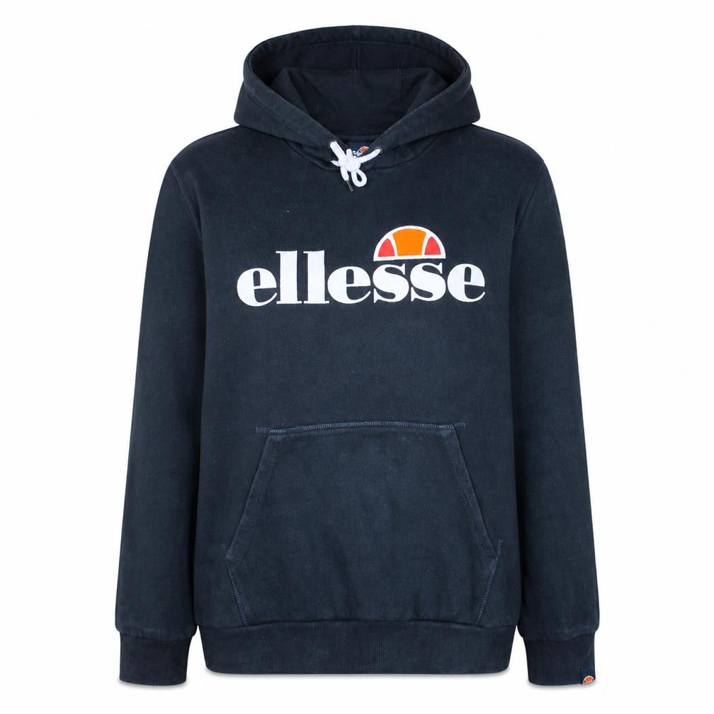 Ellesse Women's Black Hoodie UK 12 Pullover Cotton Blend Logo Hooded Sweatshirt