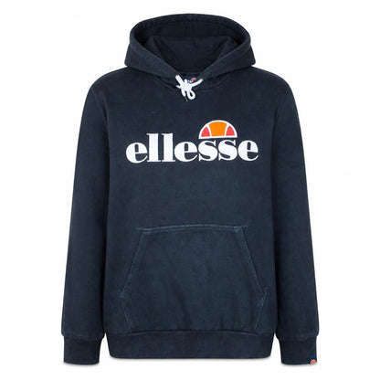 Ellesse Women's Black Hoodie UK 12 Pullover Cotton Blend Logo Hooded Sweatshirt