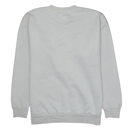 Adidas Women White Pullover Sweatshirt UK 8 Logo Crew Neck