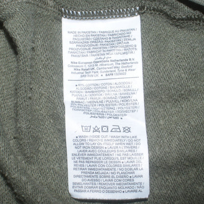 Nike Womens Khaki Green Crew Neck Sweatshirt Small Cotton Blend