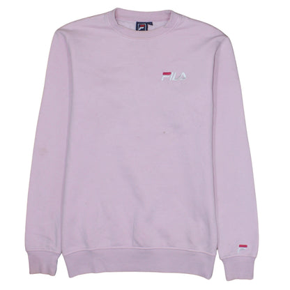 Fila Womens Pink Crew Neck Pullover Sweatshirt Size S