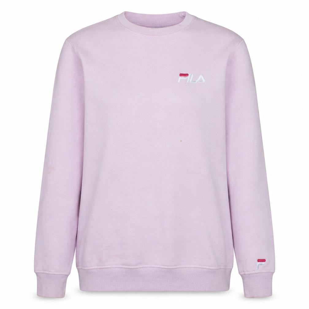 Fila Womens Pink Crew Neck Pullover Sweatshirt Size S