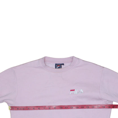 Fila Womens Pink Crew Neck Pullover Sweatshirt Size S