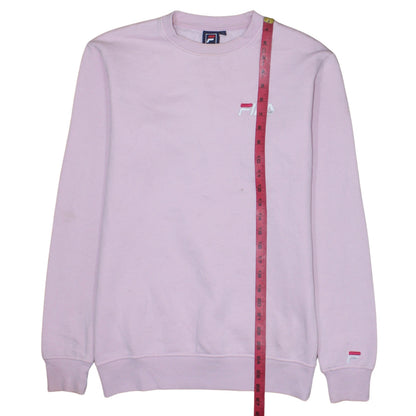 Fila Womens Pink Crew Neck Pullover Sweatshirt Size S
