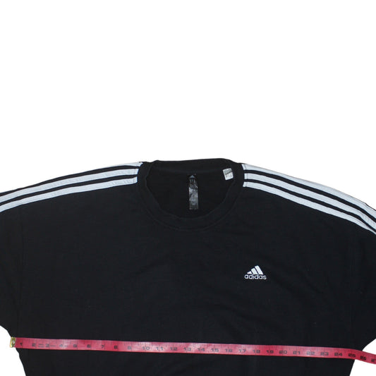 Adidas Women Black XL Pullover Sweatshirt Crew Neck