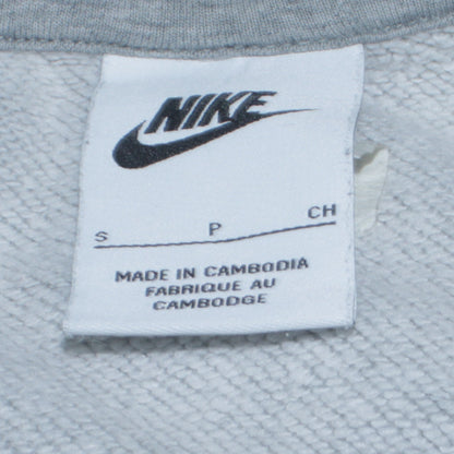 Nike Womens Grey Small Pullover Sweatshirt with Logo Print