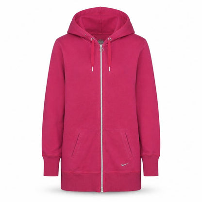 Nike Women's Pink Full Zip Hoodie XL Cotton Blend Zip Up Sweatshirt