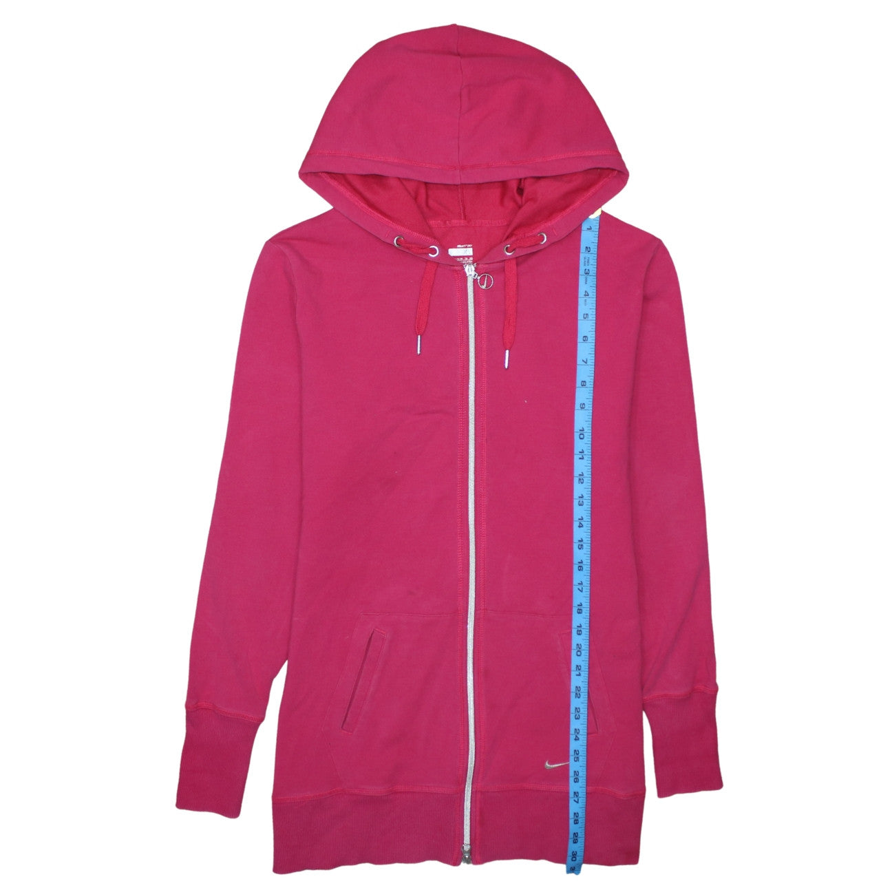 Nike Women's Pink Full Zip Hoodie XL Cotton Blend Zip Up Sweatshirt