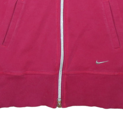 Nike Women's Pink Full Zip Hoodie XL Cotton Blend Zip Up Sweatshirt