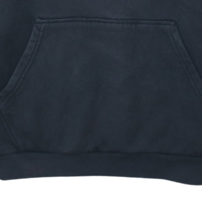 Adidas Womens Black Pullover Hoodie UK 8 Logo Print Cotton Blend