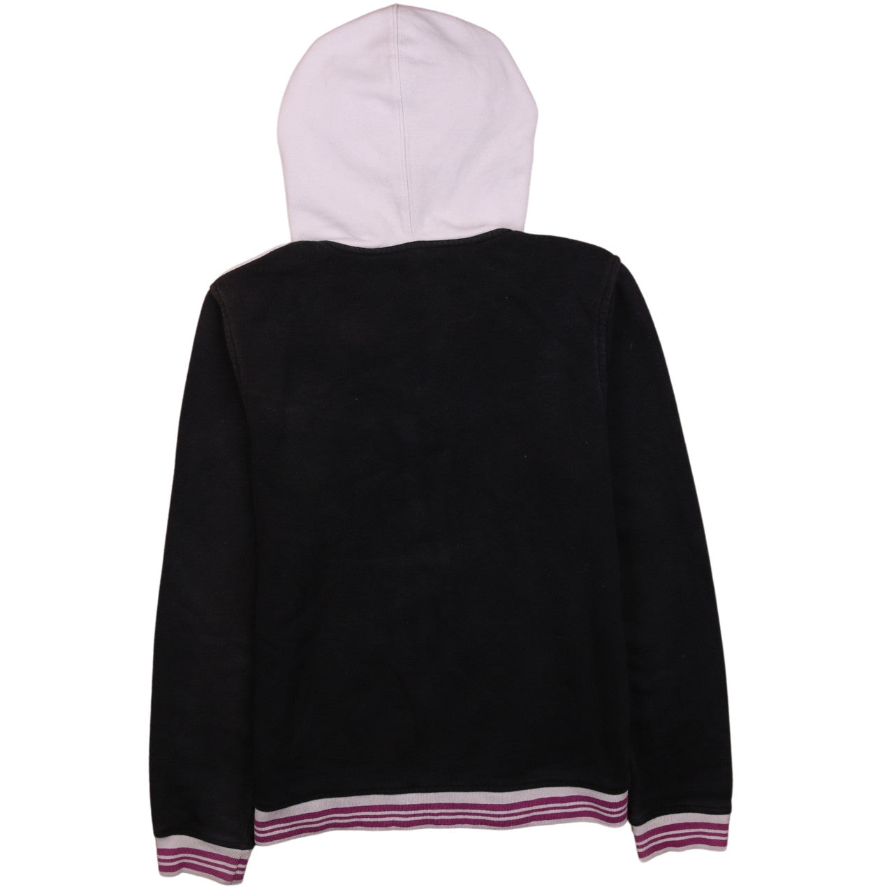 Kappa Womens Black White Full Zip Hoodie XL Casual Sweatshirt