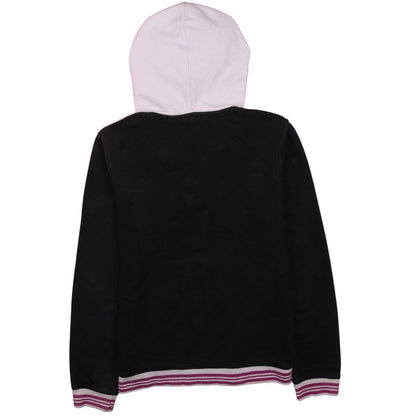 Kappa Womens Black White Full Zip Hoodie XL Casual Sweatshirt