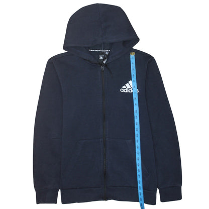 Adidas Men's Blue Full Zip Hoodie Size M Regular Fit Sportswear
