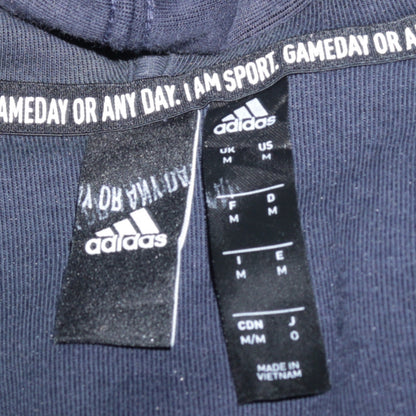 Adidas Men's Blue Full Zip Hoodie Size M Regular Fit Sportswear