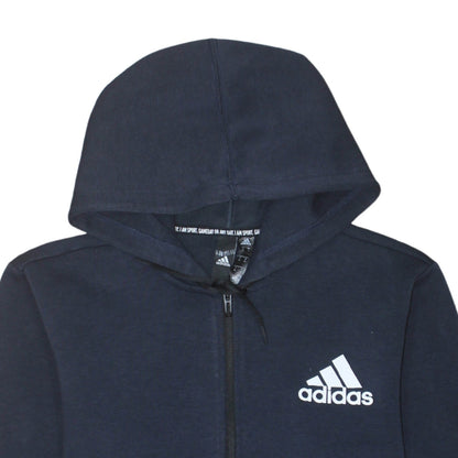 Adidas Men's Blue Full Zip Hoodie Size M Regular Fit Sportswear