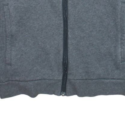 Adidas Mens Grey Full Zip Hoodie Size M Sports Fleece Jacket
