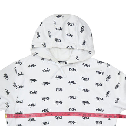Nike Men's White Graphic Print Pullover Hoodie Size S