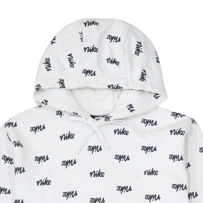 Nike Men's White Graphic Print Pullover Hoodie Size S