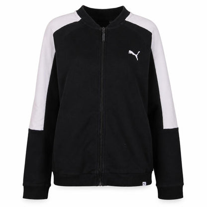 Puma Womens Black Track Jacket Size 12 Full Zip Lightweight