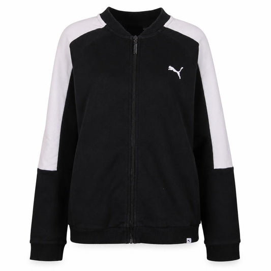 Puma Womens Black Track Jacket Size 12 Full Zip Lightweight
