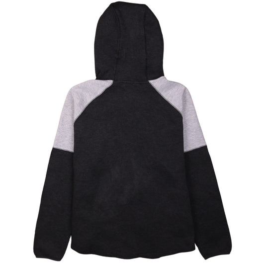 Puma Women Black Grey Full Zip Hoodie Size 12 Cotton Blend