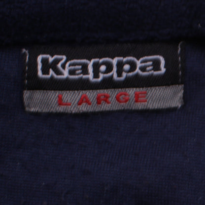 Kappa Men's Blue Fleece Full Zip Jacket Size L Casual Sportswear