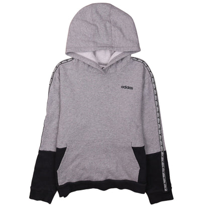 Adidas Girls Grey Pullover Hoodie 14 Years Hooded Colourblock Sweatshirt