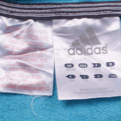 Adidas Teens Blue Full Zip Hoodie 164 Logo Sportswear