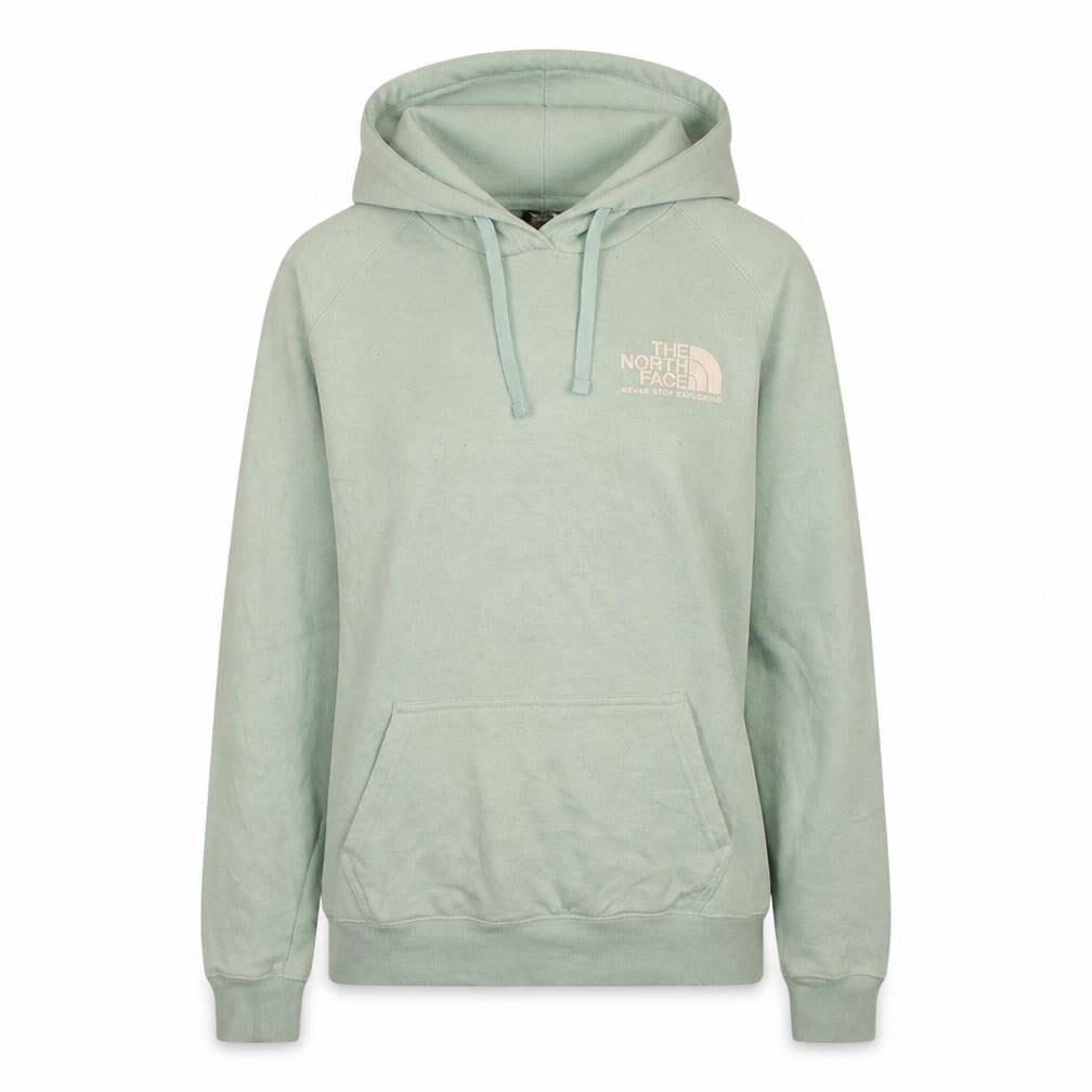 The North Face Womens Green Pullover Hoodie Size M Logo Print