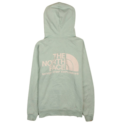 The North Face Womens Green Pullover Hoodie Size M Logo Print